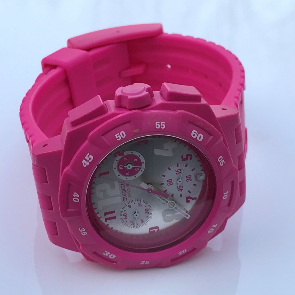 Swatch Women Watch Swiss Made 4 Jewel Pink Huyana - Picture 5 of 8